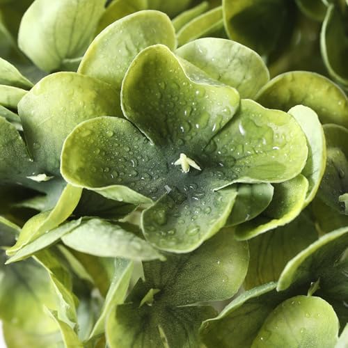 Coferset 3pcs Dark Green Lifelike Hydrangea Artificial Flowers 22inch Real Touch Faux Hydrangea Flower Stem for Home Party Wedding Floral Filler Arrangements Ceterpieces Bouquets - color: Dark Green, size: 3pcs