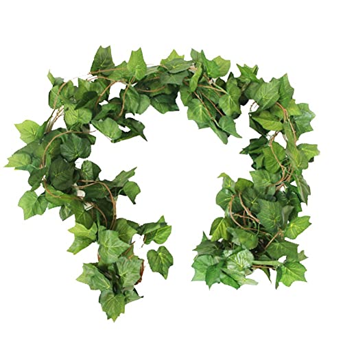 Elegant 38 Ft Autumn Artificial Grape Leaf Garland - 5 Strands, Highly Realistic Fall Decor for Weddings, Home, Parties, & Wall Display