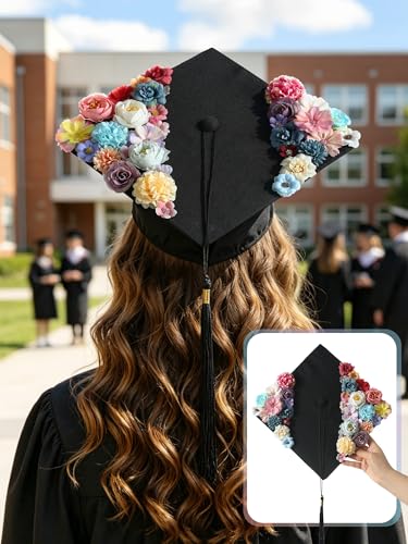 rongflower Faux Flower Heads Mini Charming Color Artificial Flower Heads Fake Peony Daisy Rose Flowers Multicolor Small Silk Daisy Flower Heads for Craft Garland Wedding Party DIY Home Decoration - color: Charming Color