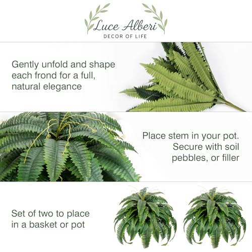 Artificial Boston Fern Bush -