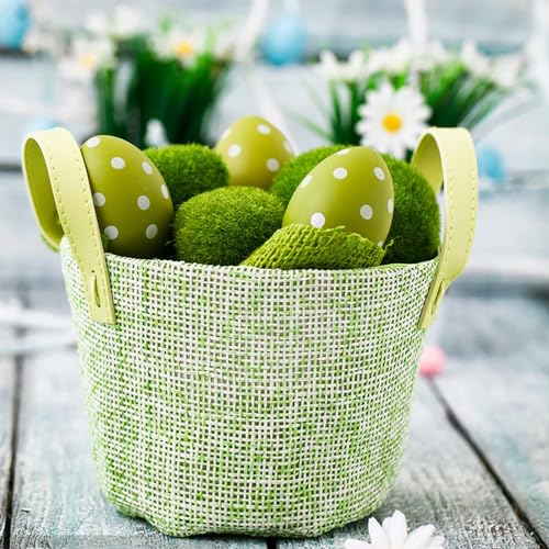 Nicunom 50 Pcs 5 Size Artificial Moss Rocks Decorative, Faux Green Moss Decor Balls for Floral Arrangements, Fairy Gardens and Crafting