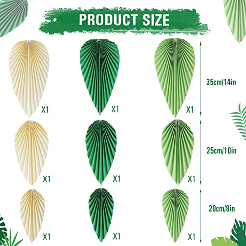 Easy Joy Paper Leaves Decorations for Wall Paper Fans Classroom Decoration Leaves Backdrop Decor Wall Decor,Set of 9 - color: F-leaves
