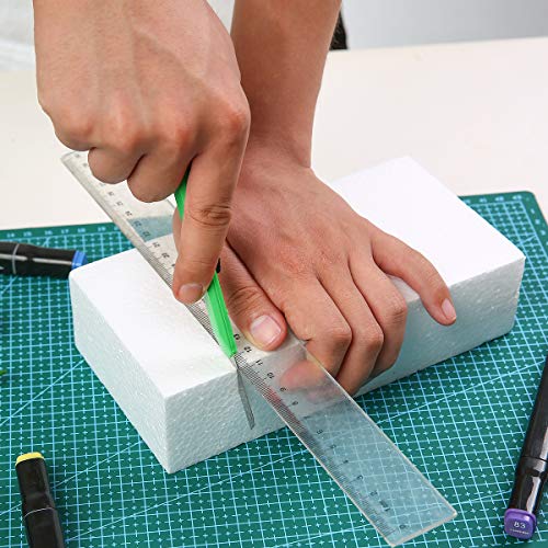 Crafare 8 Pack Craft Foam Blocks 8X4X2 Inch Polystyrene Brick Rectangle for Arts,School Modeling Projects Sculptures,Floral Arrangements,Party Table Centerpieces - size: 8x4x2inch 8pcs