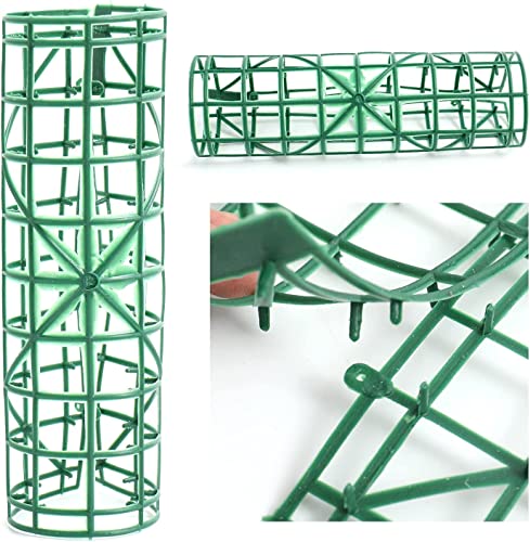 Ouliget Artificial Flower Grid Panels,DIY Flowers Wall Frames,Flowers Wall Arches Backdrop,Plastic Fences Frames,Flower Grids,Artificial Flowers Plant Base,16 Pieces,10x10 Inches.