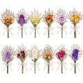 12/24 PCS Charming Dried Flowers Bouquet for Vase Various Dried Wildflowers with Stems Mini Handmade Wildflowers Natural Real Flowers Bulk Flowers Craft (Forget Me Not, 12 PCS) - color: Forget Me Not