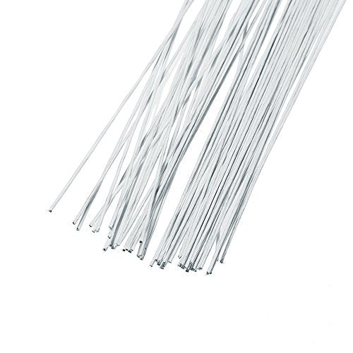DECORA 20 Gauge White Floral Stem Wire 16 inch,50/Package - color: AD054S1P50F