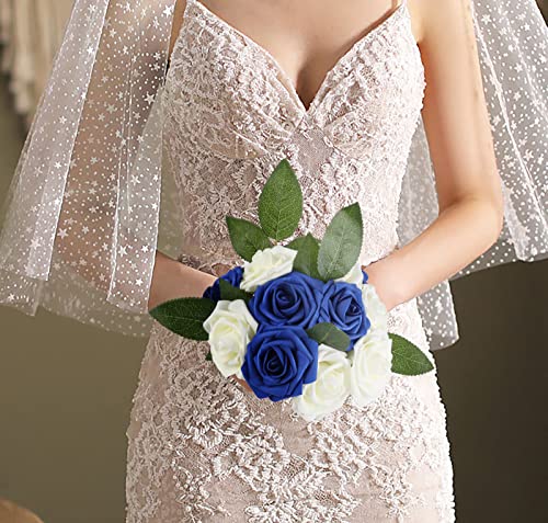 100pcs Bulk Fake Leaves Greenery Leaves Fake Rose Flower Leaves for DIY Wedding Bouquets Centerpieces Party Decorations - color: 5-leaf Rose Leaf