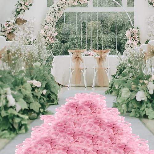 JHFGJGH 500 Pcs Exquisite Light Pink Rose Petals, Artificial Flower Petals for Weddings,Events Deco - color: Light Pink