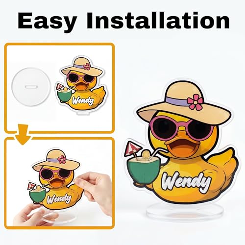 Custom Duck Acrylic Standee Personalized Name & Costume Funny Duck Desktop,Duck Decor Gift for Halloween Decorations Indoor(Halloween Duck) - color: Halloween Duck