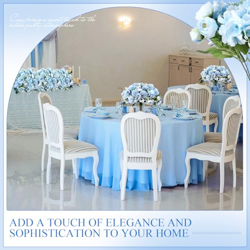 Tigeen Peonies Artificial Flowers Faux Roses Silk Flowers Hydrangea Artificial Bouquet for Wedding Table Centerpiece Floral Vase Home Office Bridal Decor(Blue,12 Bundles) - color: Blue