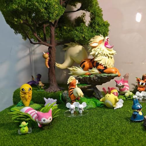 6 Pieces 6 x 6 Inches Fake Grass Decor for Crafts,Artificial Grass for Miniature Ornament Projects,Miniature Diorama,Miniature Decoration,House Scences