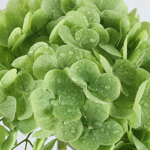 Coferset 3pcs Green Lifelike Hydrangea Artificial Flowers 22inch Real Touch Faux Hydrangea Flower Stem for Home Party Wedding Floral Filler Arrangements Ceterpieces Bouquets - color: Green, size: 3pcs
