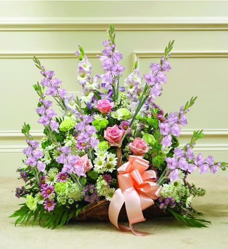 5 PCS Gladiolus Artificial Flowers 35.82 in Purple Gladiolus Flowers Silk Long Artificial Flowers for Wedding Party Baby Shower Centerpieces Bridal Bouquet Decor(Purple) - color: Light Purple
