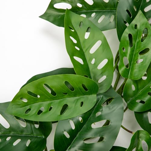 2Pcs Artificial Monstera Leaves Vines 4ft Fake Hanging Plant Ivy Vines Greenery Garland Faux Tropical Vine Decor for Wall Jungle Luau Beach Birthday Party Indoor Outdoor Home Décor - color: Monstera#style 1