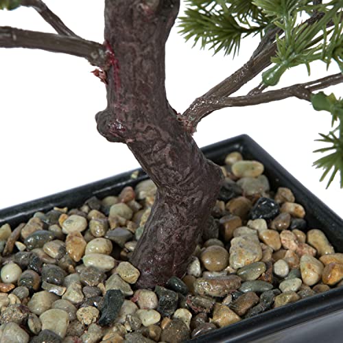 Vickerman Everyday Artificial Potted Pine Bonsai Tree 12" - Lifelike Home Or Office Decor - Premium Faux Potted Bonsai Tree - Maintenance Free Bonsai Plant