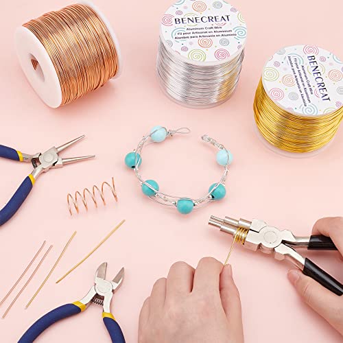 BENECREAT 18 Gauge Jewelry Craft Aluminum Wire 492 Feet Bendable Metal Sculpting Wire for Craft Floral Model Skeleton Making (Blue, 1mm) - color: Blue, size: 18 Gauge