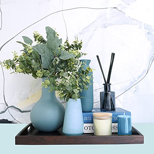 Mixed Eucalyptus Leaves Stems Bulk Artificial Eucalyptus Leaves Sprays Faux Oval Eucalyptus Leaves with White Seeds Stems for Floral Wreath Garland Bouquets Arrangement Wedding Greenery Decoration…