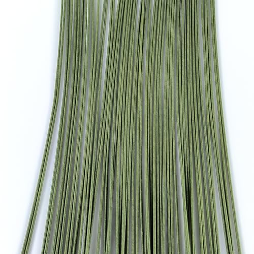 16 Gauge Floral Stem Wire, 13 Inch, Dark Green, 70 Pcs | Paper Wrapped Craft Wire, For Flower Arranging, DIY Crafts - size: 16 Gauge