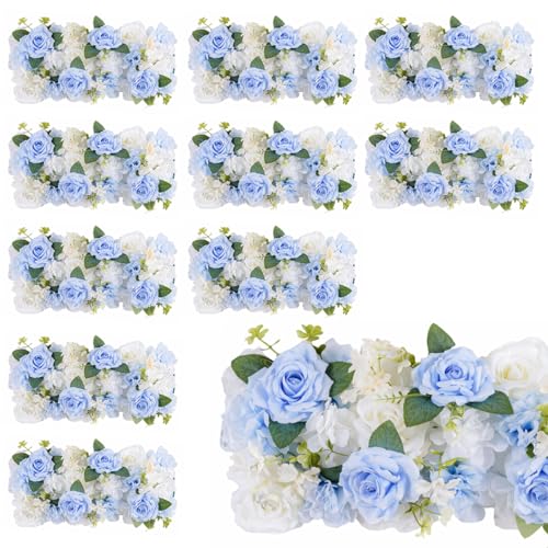 Pack of 10 Wedding Arch Decorations, 20.47 inch Artificial Flower Table Centerpieces Floral Arrangement for Wall Backdrop Party Bridal Shower Event Decor - Blue - color: Blue
