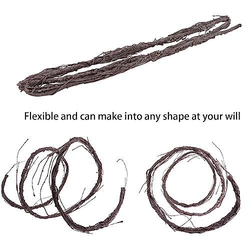 118" Flexible Medium Artificial Fake Reptile Climb Plants Tree Branches Twigs Cherry Blossom Cane Wall Hanging Wreath Fall Tree Trunk Stem GrapeVines Garland Garden Halloween Jungle Mantel Decoration - size: Medium