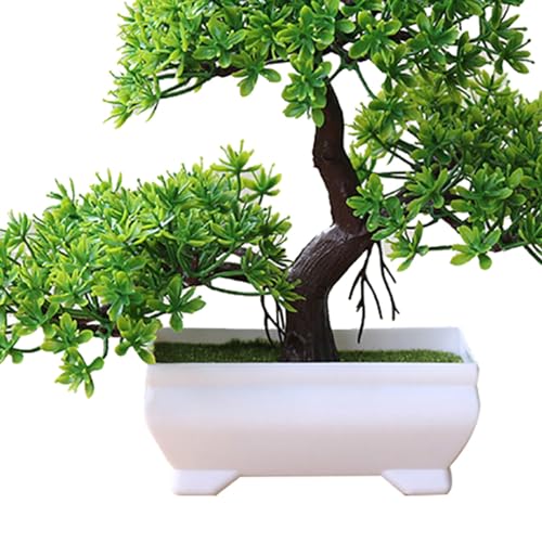 Talent Star Artificial Bonsai Tree Juniper Faux Plants Indoor Small Fake Plants Decor with Pots for Home Table Office Desk Bathroom Shelf Bedroom Living Room Farmhouse Decorations Wedding Tabletop Gr - color: Green