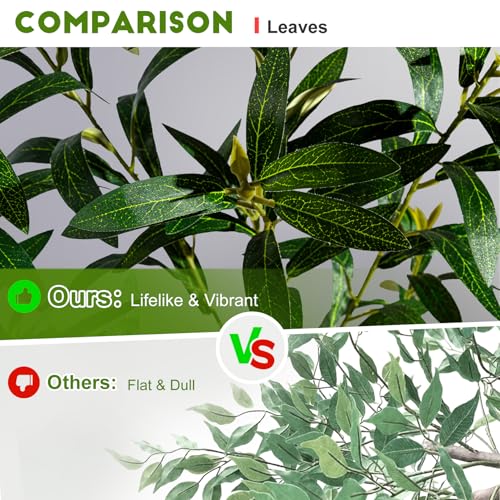 Small Artificial Olive Tree Faux Trees Indoor Outdoor Realistic Floor Plant Fake Plants for House Modern Home Living Room Master Bedroom Office Front Porch Decor Outside Patio para decoracion - size: 4ft