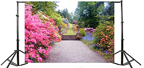 AOFOTO 10x6.5ft Beautiful Spring Flowers Photography Studio Backdrop Garden Landscape Background Wedding Lovers Girl Kid Woman Adult Lady Artistic Portrait Photoshoot Props Video Drape Wallpaper - size: 10x6.5ft