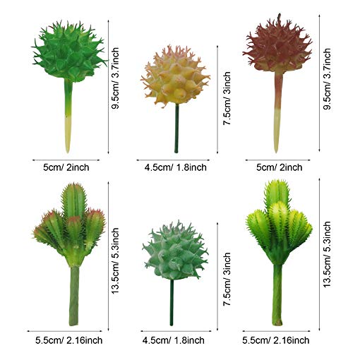 N|A Cayway 10 PCS Artificial Cactus and Succulent Plants - Faux Cacti Decor for Decoration - Bulk Pack