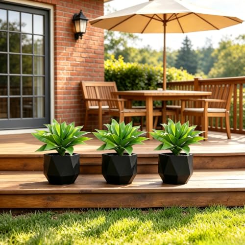 2 Pack 16 Inch Artificial Agave Plant - Large Faux Succulent Steams for Indoor Outdoor Decorating, UV Resistant Realistic Tropical Greenery for Garden Front Porch Aesthetic Decor - 18 Leaves, Green - color: Green, size: 16"- 2pcs
