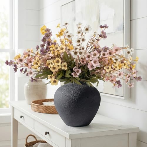 RyddeligHome 24 Stems Artificial Wildflower Bouquet - 23" Tall Faux Silk Flowers for Home Decorations - Yellow, Pink, White & Purple Flowers for Large Vases - Table Centerpiece & Home Decor - color: Wildflowers