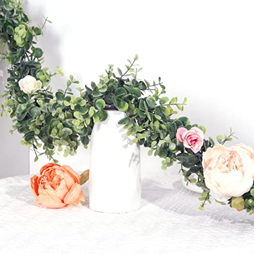 Sggvecsy Artificial Eucalyptus Garland 3 Pack Fake Eucalyptus Greenery Garland Faux Hanging Plants Artificial Vines, 5.6 Feet/Strand for Wedding Backdrop Arch Wall Table Party Outdoor Festival Decor - size: 3 Pack