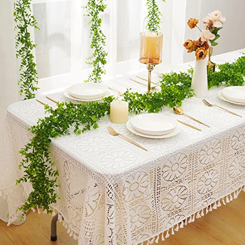 Dolicer 8 Packs Faux Eucalyptus Greenery Garland, 48FT Artificial Eucalyptus Leaves Vine, Fake Hanging Garlands Wedding Backdrop Arch Wall Table Party Decor (Green) - color: Green, size: 8 Packs
