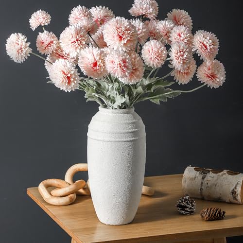 Rustic Farmhouse Flower Vase - 12.87 inch Tall Ceramic Vintage Vase for Home Decor, Living Room Shelf Decor, Enterway Table Decoration - color: 101-5-12.87in