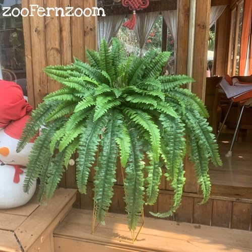 Fake Ferns Artificial Plants Large, 68" Artificial Ferns for Outdoors Large, UV Resistant Faux Fern with Long Leaves Suitable for Planters Hanging Porch Home Indoors Garden Patio Office Greenery Decor - color: Light Green, size: 68inch