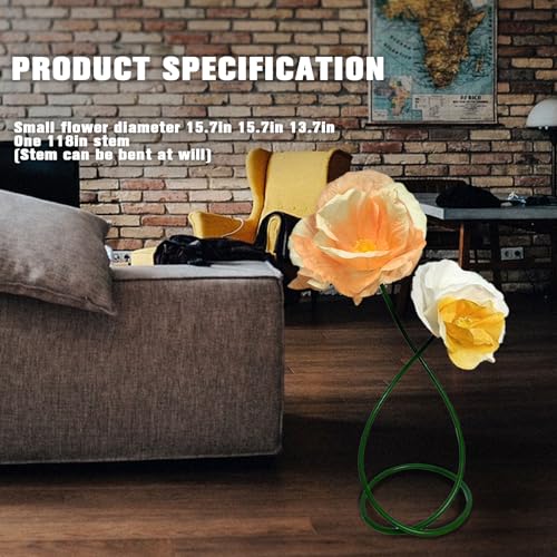 Champagne Gold White Orange Flowers Decoration for Party - color: S-mixed Color-a