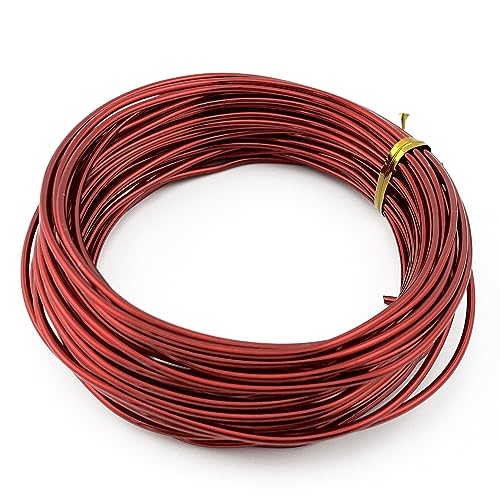 11 Yard Aluminum Wire Bendable Metal Wire Jewelry Craft Wire Beading Floral Making Jewelry Making Doll Making (9 Gauge, Red) - color: Red, size: 9 Gauge