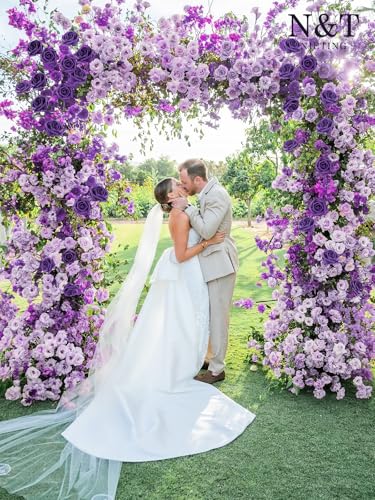 N&T NIETING Artificial Flowers,Real Touch Fake Flowers Roses with Stems Perfect for DIY Wedding Bridal Bouquets Centerpieces Shower Party Home Flower Arrangement Tables Decorations,25Pcs Dusty Purple - color: Dusty Purple, size: 25pcs