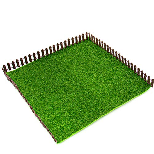 AUEAR, Artificial Garden Grass Life-Like Lawns Squares Fake Fairy Mats Turf Patch Ornament Decoration (3 Pack, 12"x12") - color: 12"x12", size: 3 Pack