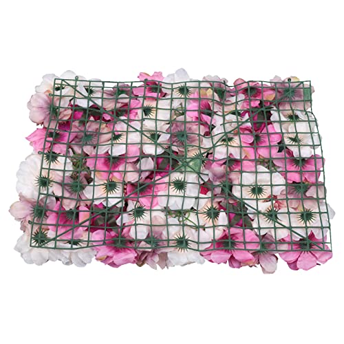Gdrasuya10 6pcs Realistic Flower Wall Background Artificial Flowers Wall Backdrop Panel 3D Silk Rose Fake Flower Wall Panel Banquet Wedding Party Decor, Photography Background 60 x 40 cm - color: 6pcs, Fuchsia