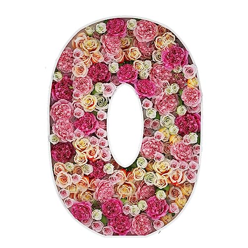 2FT Letter O Mosaic Balloon Frame Letter DIY Fillable Letters Kit for Birthday Party Wedding Backdrop Decor - color: Letter O, size: 2FT
