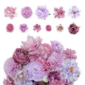 Faux Flower Small Artificial Flower Wedding Party DIY Home Decoration (27, Purple) - color: Purple