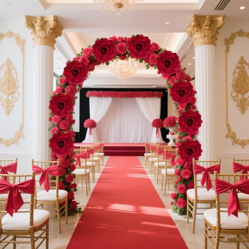 1PCS 45-inch Giant Red Rose for Decorative, Wedding Window Display Background Decoration Rose, Valentine's Day (Red 1) - color: 01 Rose