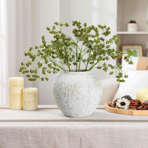 Thiccywoov 3 Pcs Green Faux Berry Stems for Vase, 16 Inch Artificial Greenery Stems Branches for Home Decor, Farmhouse Table Centerpiece Mantel Kitchen Decoration - color: Green, size: 16 Inch