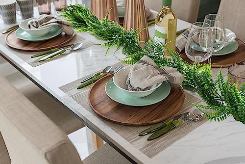 RECUTMS 2Pcs 5.8Ft Artificial Boston Ferns Garland Fake Hanging Plant Greenery Leaves Ivy Garland Faux Ferns Vines for Spring Sunmmer Outdoor Indoor Home Garden Wedding Graduation Party Wall Decor - color: Green-fern2pcs