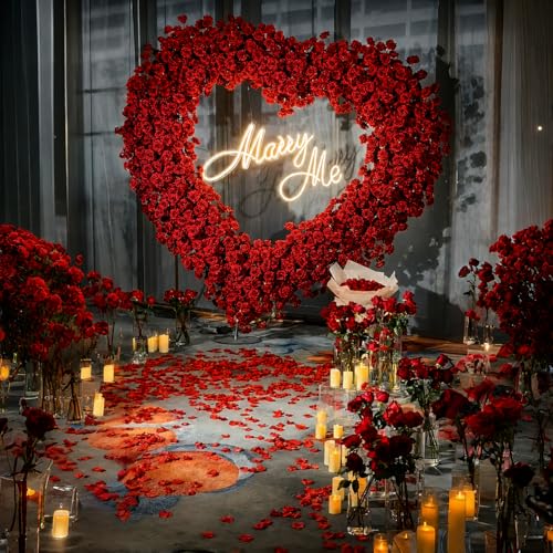 6.7FT Heart Arch Stand for Proposal, Metal Balloon Arch Frame for Wedding Valentine's Day Engagement Birthday Party Baby Shower Decorations (Gold) - color: Gold