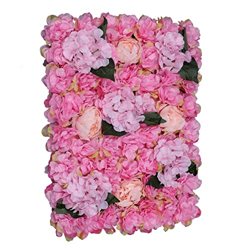 15.74"x 23.62" Artificial Flower Wall Panels,Flower Wall Mat Silk Flower Panels for Outdoor Garden Backyard Fence Fence Privacy Screen and Indoor Wall Decor (6Pcs Pink) - color: 6Pcs Pink