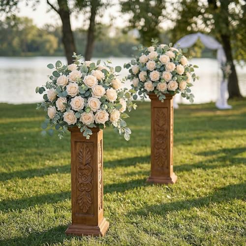 Champagne Roses Artificial Giant Flowers,50PCS 4 Inch Large Fake Roses Bulk - color: Champagne