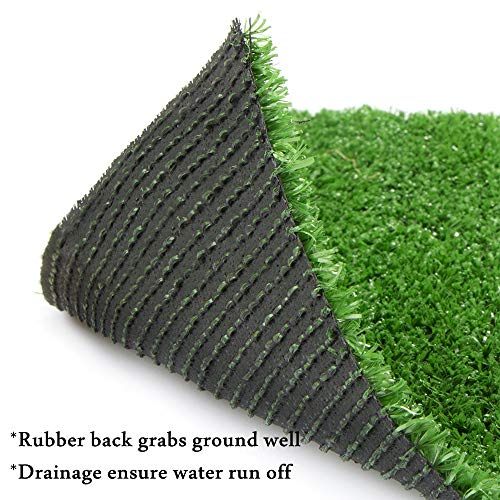 Artificial Grass Rug Green Fake Grass Carpet 4X13 FT, Pet Turf Mat Dog Grass Pee Pad with Drainage Holes, Indoor Outdoor Synthetic Lawn for Patio, Balcony, Deck, Yard - color: 4 Ft Customized, size: 4FTx13FT