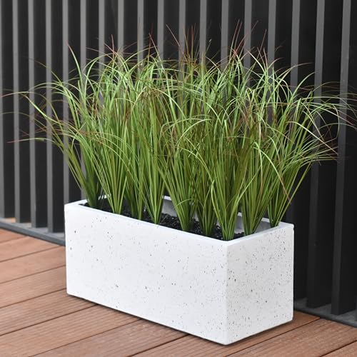 VANTREE 8PCS Artificial Plants, Shrubs Wheat Grass Greenery Stems for Home Decor, Fake Tall Grass Plant for Outdoor Indoor Decor