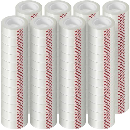 72 Rolls Transparent Tape Refills, Clear Tape, 3/4 x 800 Inches, Glossy Gift Wrapping Tapes for Dispenser, Office, School, Home - size: 72 Rolls